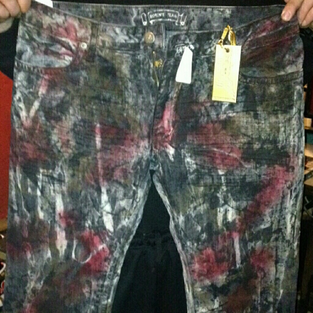 Men's, Robins jeans, long flap baba red